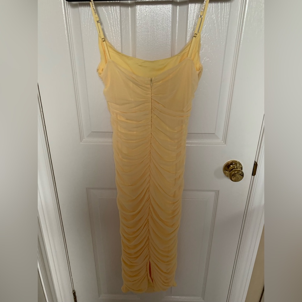 Oh Polly Corsica Embellished Bodycon Cut Out Summer Yellow 💛 - Picture 7 of 15